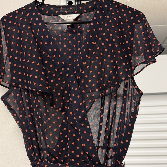 CJ Banks Women’s Blue and Red Polka Dot Dress Size 16 W - Picture 2 of 11